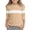 Beige, variant on Girls T shirts Long Sleeve Crewneck Color Block Casual Comfortable Everyday Wear T-Shirts for Girls Size 3-4Y