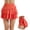 Orange, variant on Womens Pleated Mini Skirt High Waist Yoga Skirts with Shorts Pocket Ruffle Tiered Tennis Athletic Golf Skorts Skirt (M, Hot Pink)
