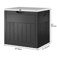 thumbnail image 2 of Uforic 30 Gallon Outdoor Storage Box, Weatherproof Resin Deck Box with Side Handles,for Patio Furniture, Cushions, Garden Tools, Lockable,Dark Gray, 2 of 5