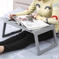 thumbnail image 2 of DEELLEEO Foldable Bed Table Folding Breakfast Bed Desk Table Computer Laptop Holder for Home Bedroom(Grey), 2 of 5