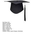 thumbnail image 7 of Mortarboard Tassels Solid Color Classic Design Square Board Breathable Decorative Comfortable Unisex Graduation Party Hierophant Hat Headwear, 7 of 7