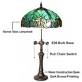 thumbnail image 6 of Vinplus Tiffany Table Lamp 16" Wide Handmade Stained Glass Lamp Shade 2 Light Victorian Style Vintage Table Lamp, 6 of 8