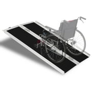 Ktaxon 4FT Portable Aluminum Non-skid Multifold Wheelchair Ramp Mobility Scooter Carrier 48" x 28"
