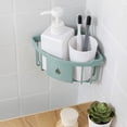 thumbnail image 4 of Soporte de estante de diseño de malla Wosthever para almacenamiento de loción champú y jabón montaje en pared baño cocina verde, 4 of 5