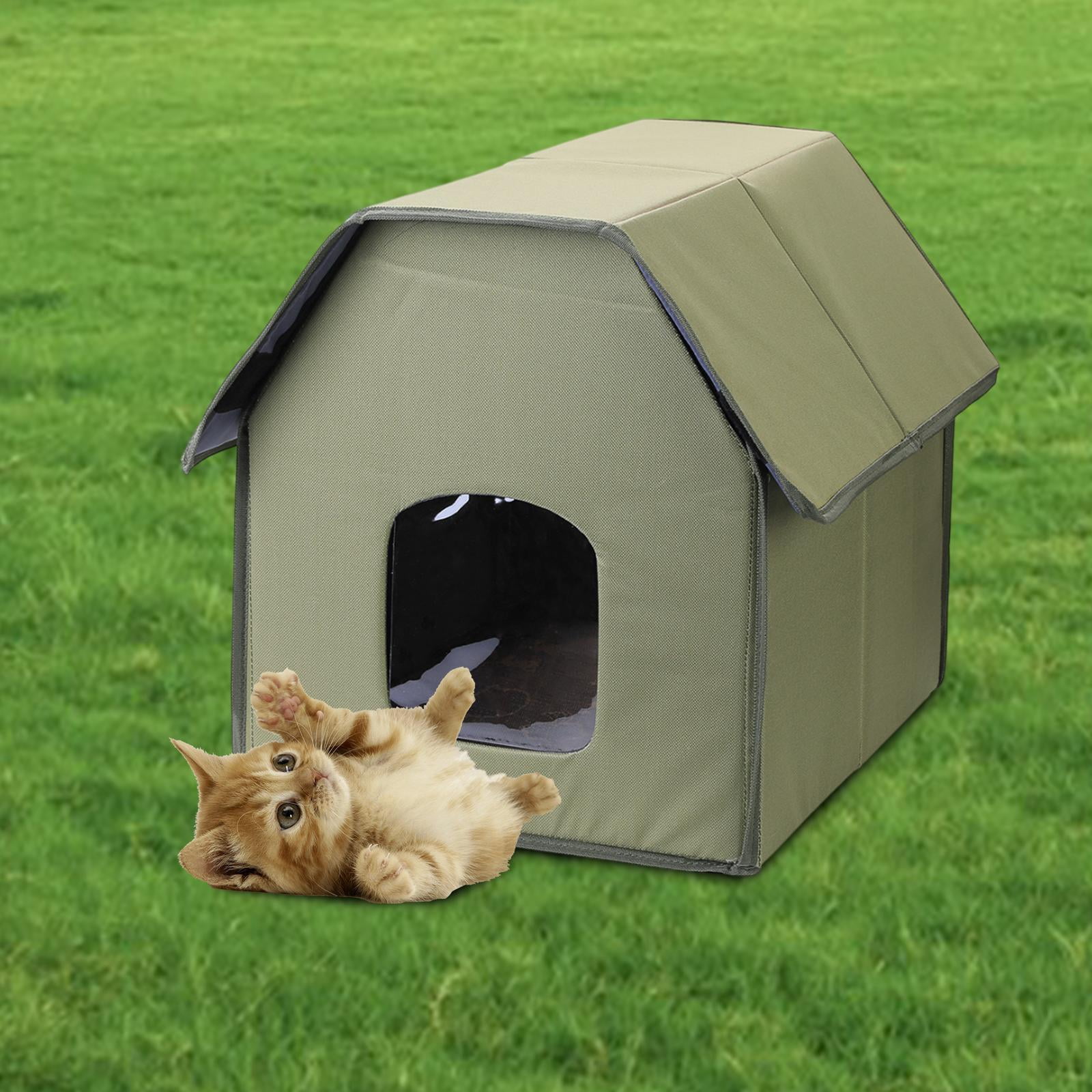 Bvdfgk Cat House for Outdoor Cats Pet Supplies Kitten Bed Dog House Warm Stray Top