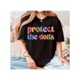 thumbnail image 1 of Protect The Dolls Shirt, Feminist T-Shirt, Gender Equality Shirt, Human Rights Activist Top, Fabric Summer Printed Womenswear Streetwear Top, 1 of 6