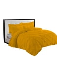 thumbnail image 3 of BedDecor 100% Egyptian Cotton 5PCs Pinch Pleated Duvet Set Solid Gold Color Twin/Twin XL Size, 3 of 5