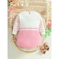 thumbnail image 3 of Suealasg Baby Girls Sweater Rompers Clothes 3M 6M 12M 18M 24M Newborn Girls Sleeveless Round Neck Striped Printed Knit Onesie Bodysuits Infant Girl Fall Jumpsuits Clothing, 3 of 9