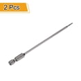 thumbnail image 3 of Uxcell 2pcs H1.5 Hex Head Drill Bit Wrench 1.5mm Metric Flat Tip 1/4" Hex Shank 150mm (6") Long Magnetic Hexagonal Screw Driver Socket Screwdriver Bits, 3 of 7