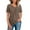 Coffee, variant on WHLBF Women's Plus Size Blouse Fashion V-Neck Short Sleeve Solid Long T-shirt Blouse Tops