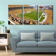 thumbnail image 4 of 3 Panel Denver Canvas Wall Art American Soccer Prints Sports Artwork Wall Decor Stadium Picture Canvas Art for Bedroom Living Room Broncos Stadium Paintings Posters Framed Ready to Hang (42"Wx20"H), 4 of 5