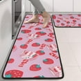 thumbnail image 2 of Kitchen Rugs Sets Of 2,Strawberry Plants Fruit Milk Box Anti Fatigue Kitchen Mat Rugs Non Slip Washable,Decorative Kitchen Floor Mats for Kitchen,Sink,Laundry,17"x47"+17"x47", 2 of 5