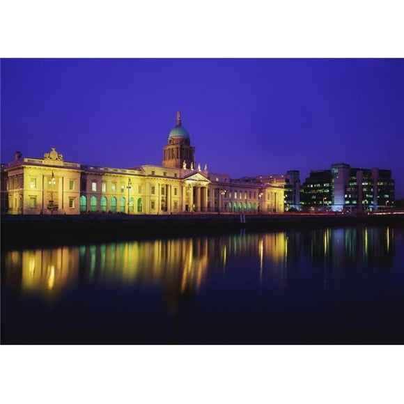Posterazzi DPI1808635 Custom House Dublin Co Dublin Ireland - River Gods of Ireland On 18th Century Building Designed by James Gandon Poster Print by The Irish Image Collection, 18 x 12