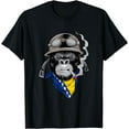 thumbnail image 2 of Bosnian and Herzegovinian Flag Biker Bosnia Herzegovina T-Shirt, 2 of 3