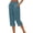 Blue 1, variant on Ladies Cropped Trousers - Capri Pants for Women UK Petite Comfy Summer Three Quarter Length Trousers Stretchy Drawstring Waist Straight Leg Lounge Yoga Beach Capris Pants with Pockets