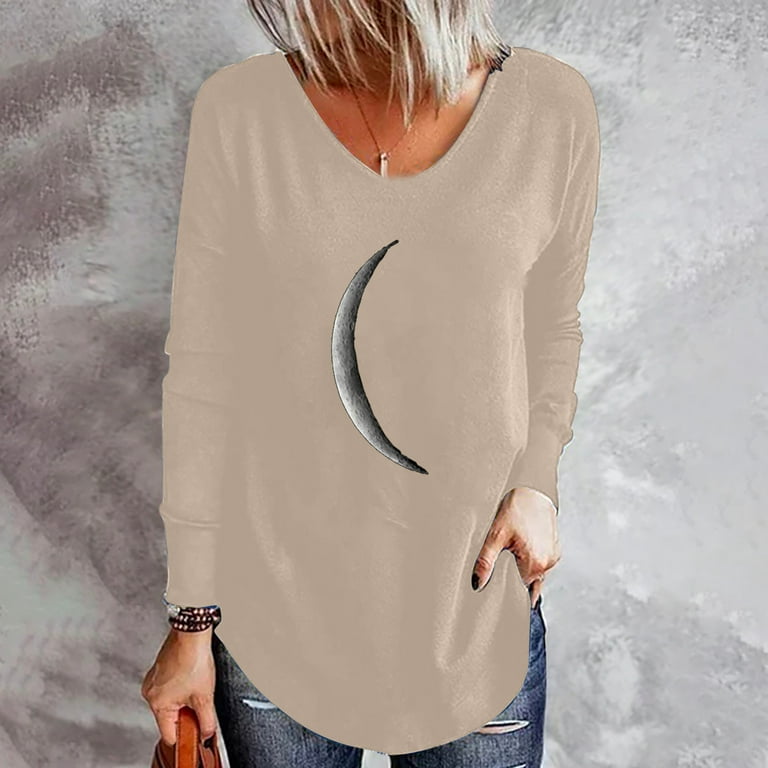 HAPIMO Savings Women's Long Sleeve Shirts Casual Tee Shirt Fashion
