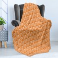thumbnail image 4 of Cartoon Soft Flannel Fleece Throw Blanket, Childish Fox Faces Creative Forest Animal Portrait Kids Character Print, Cozy Plush for Indoor and Outdoor Use, 50" x 70", Dark Orange White, by Ambesonne, 4 of 5