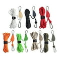 thumbnail image 3 of 4mm Camping Rope Reflective Outdoor Guy Lines with Aluminum Guyline Adjuster Tensioners Nylon Tent Tie Downs for Hiking Backpacking Tarp,Canopy Shelter, 3 of 4