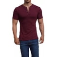 thumbnail image 4 of Playera Hombre Cuello Henley Casual Cómoda Manga Corta, 4 of 7