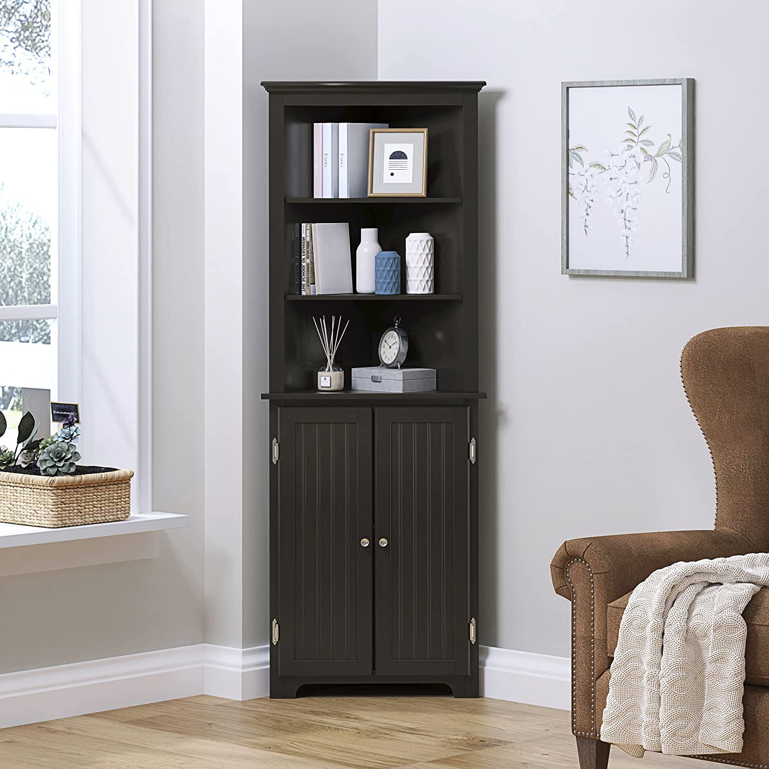 Corner Cabinet With Doors & Adjustable Shelf, Corner Night Stand, Free —  Brother's Outlet