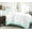 Aqua Blue, variant on DNG Creations 1 Piece Two Tone Duvet Cover 100% Egyptian Cotton, 800 Threads Count With Zipper Closure & Corner Ties ( Solid White/ Teal - Twin/Twin XL )