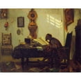 thumbnail image 3 of Alexandre-Gabriel Decamps 14x12 Black Modern Framed Museum Art Print Titled - The Philosopher (1846), 3 of 5