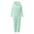 thumbnail image 5 of Soyumi Fashion Clothing Sherpa Sweatsuits Fall Costume Corduroy Tracksuits Matching Sets Women Clothing Lapel Knit Thermal Fuzzy Silk Workout Lightweight Pajama Homewear Loungewear Petite, Mint Green, 5 of 5