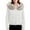 White, variant on Fiaer Cropped Hoodies for Women Thermal Warm Hooded Jacket Slim Fit Drawstring Thickened Sweatshirt Long Sleeve Casual Trendy Tops with Pocket White S