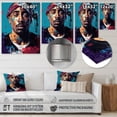 thumbnail image 4 of Designart "Tupac King of Rap (Celebrity) II" Celebrity Metal Art Living Room, 4 of 5