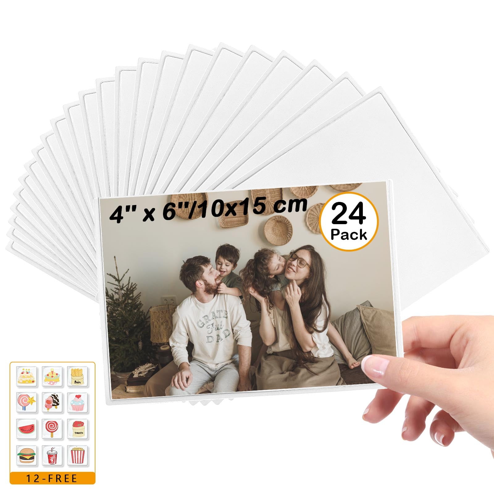 Hurzmoro 24Piece Picture Frame Set, Holds 4x6 inch Photos