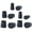 black, variant on Vjnyvs 5 Pairs Heel Caps for High Heels, 5 Sizes Heel Stoppers Heel Protectors Anti-Slip Noise Reducing, Replacement Tips for Outdoor Events