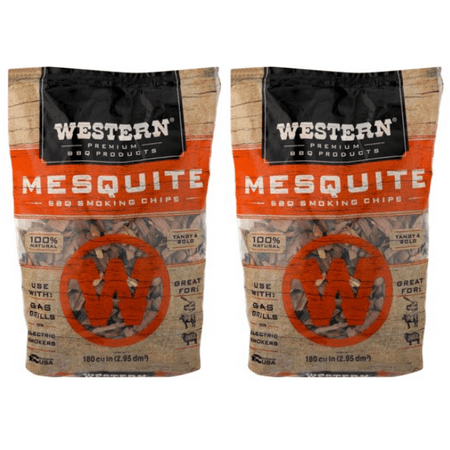 (2 pack) Western Premium BBQ Products Mesquite BBQ Smoking Wood