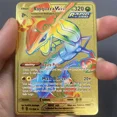 thumbnail image 3 of English Cards Gold DIY Metal Card Hard Iron Cards Pikachu Mewtwo Gx Charizard Vmax Package Game Battle Collection Gifts, 3 of 5
