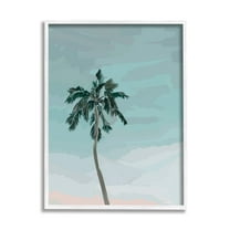 Stupell Industries Tropical Palm Tree Sky Botanical & Floral Painting White Framed Art Print Wall Art, 16 x 20