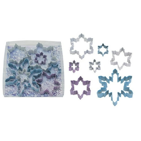 Snowflake Cookie Cutter - R & M International Corp. Snowflake 7 Piece Cookie Cutter Set