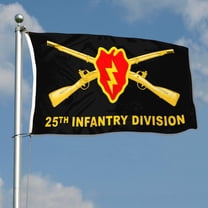 25th Infantry Division US Army Military Flag 3x5Feet Outdoor Indoor Decoration Flag Double Stitched Polyester with Brass Grommets