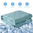 thumbnail image 3 of EVOLIVE Elastane Diamond Quilted All Season Light Weight Single Reversible Cooling Quilt/Comforter (Blue, Full/Queen), 3 of 6