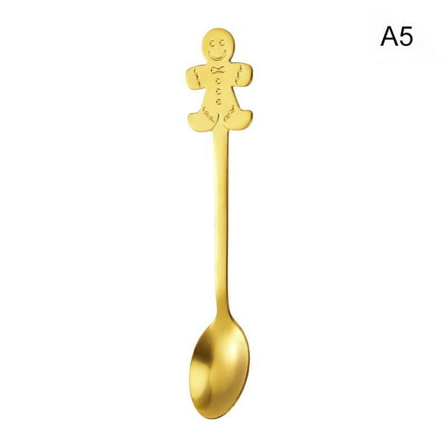 PENGXIANG Christmas Decorations for Home Christmas Table Decor Stainless Coffee Spoons Tree New Year 2024