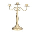 thumbnail image 1 of Candlestick Stand, Decorative Candle Holders Iron European Style Gold Simple  For Christmas For Party, 1 of 8