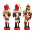 thumbnail image 2 of 3x Cascanueces de madera Estatuilla Accesorios de fotografía Regalo elegante Decoración de Navidad Escultura tradicional para fiesta Coche Macarena Figurita de Cascanueces, 2 of 8