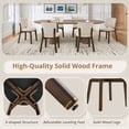 thumbnail image 5 of Dycanpo Wooden Dining Chairs Set of 4, Wide Back Kitchen Side Chairs for Modern Farmhouse Dining Room, Linen Upholstered and Dark Brown Legs, 5 of 8