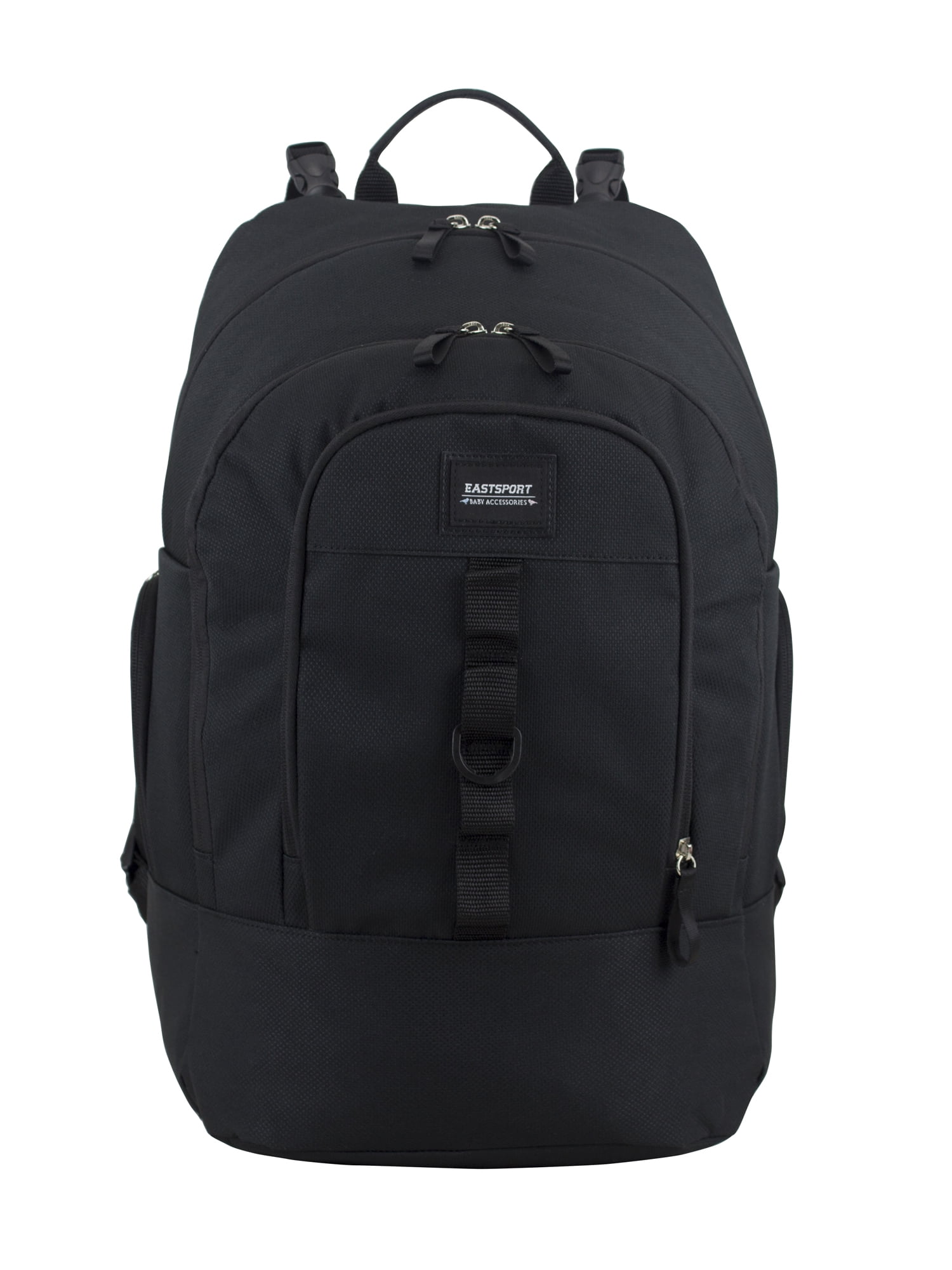 Eastsport Madison Diaper Backpack, Black, With Bonus Changing Pad