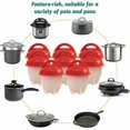 thumbnail image 5 of BR Juego de cocina de huevos de silicona (8 piezas): solución fácil y conveniente para hervir y hornear huevos, 5 of 5