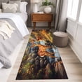 thumbnail image 4 of 2'x6' Rug Runners for Hallways Kitchen, Orange Cute Deer Non Slip Entryway Beside Floor Carpet Runner, Vintage Forest River Elk Washable Laundry Room Bedroom Throw Rugs Mat for Family Pet, 4 of 8