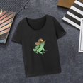 thumbnail image 1 of Camiseta para Mujer, Camiseta de Manga Corta con Cuello Redondo, Ropa de Moda, Tops Informales Suaves de Verano, Camiseta Básica para El Trabajo, Depo XL, 1 of 10