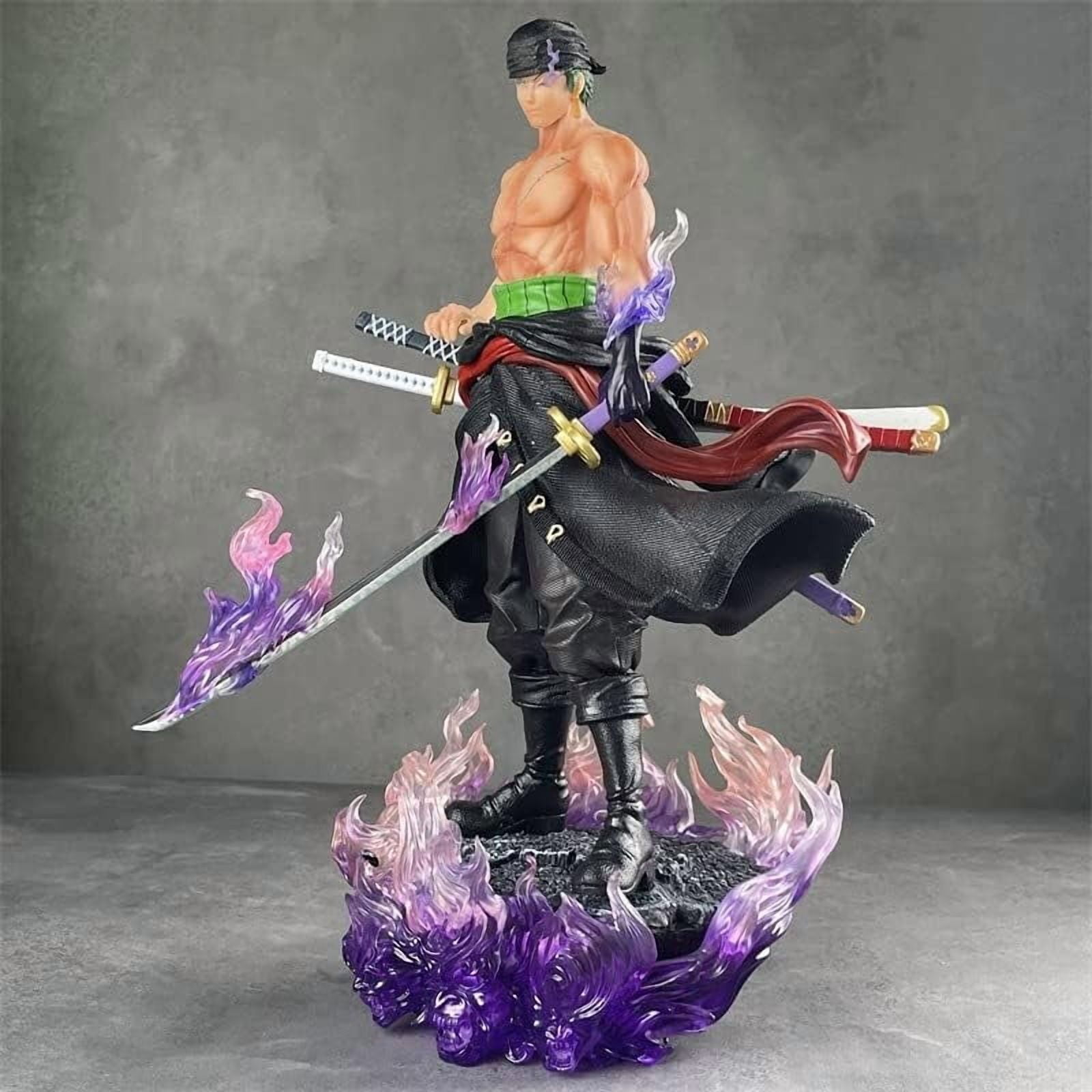 Zoro Figure Standing One Sword Style Zoro Anime Figures 33cm/13inch Handmade PVC Anime Character Model Statue Collectible Craft Gift