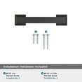 thumbnail image 5 of Amerock Lintel 3 inch (76mm) Center-to-Center Matte Black Cabinet Pull, 5 of 7