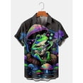 thumbnail image 2 of Camisa hawaiana divertida para hombre, estampado 3D de rana, blusa hawaiana de verano para playa, blusa informal de manga corta con solapa, ropa de calle para hombre, 2 of 4