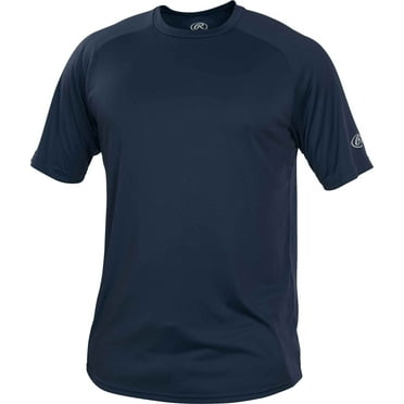 Rawlings Adult Crew Neck Tech Tee | Navy | 2XL