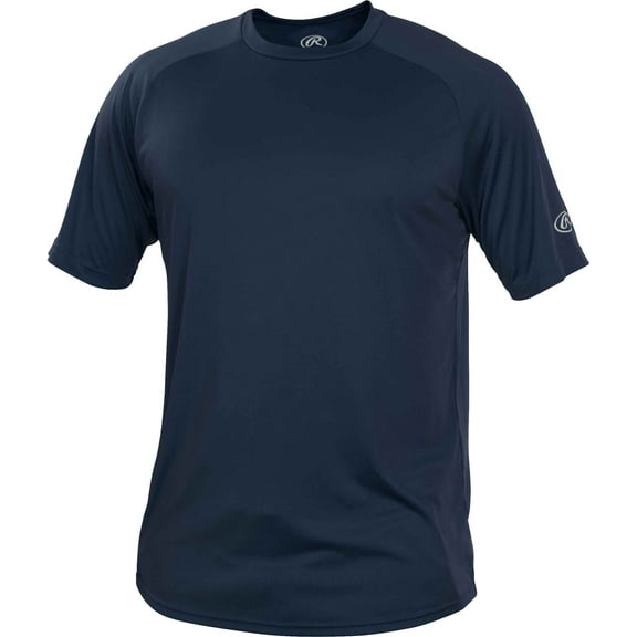 Rawlings Adult Crew Neck Tech Tee | Navy | 3XL